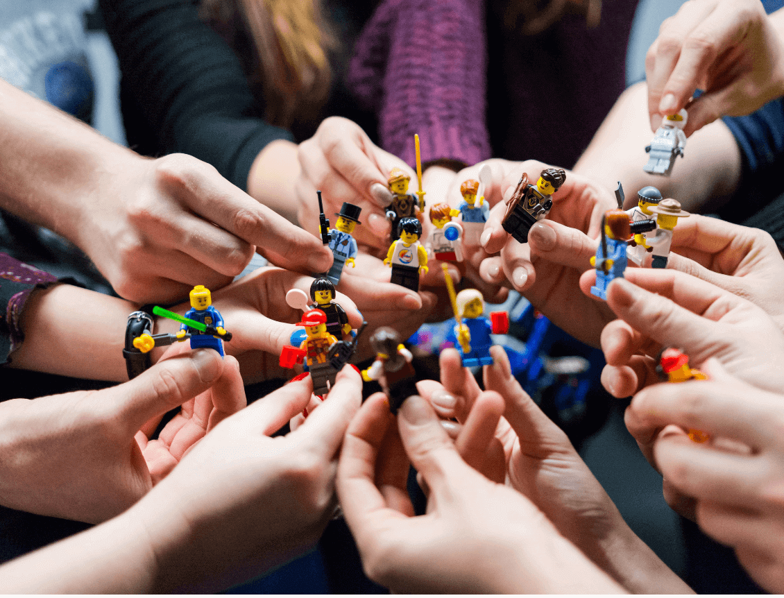 lego toys in collectors hand