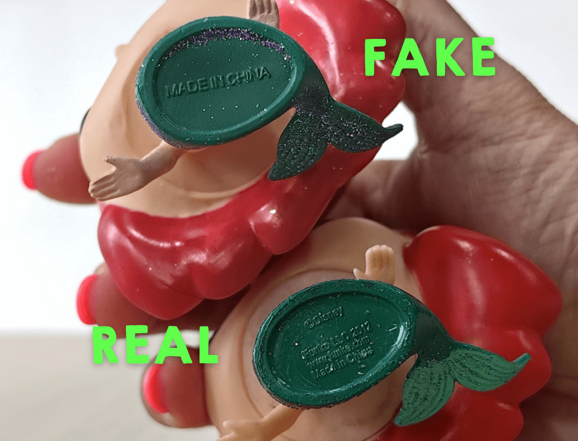 Bottom stamp funko fake vs real