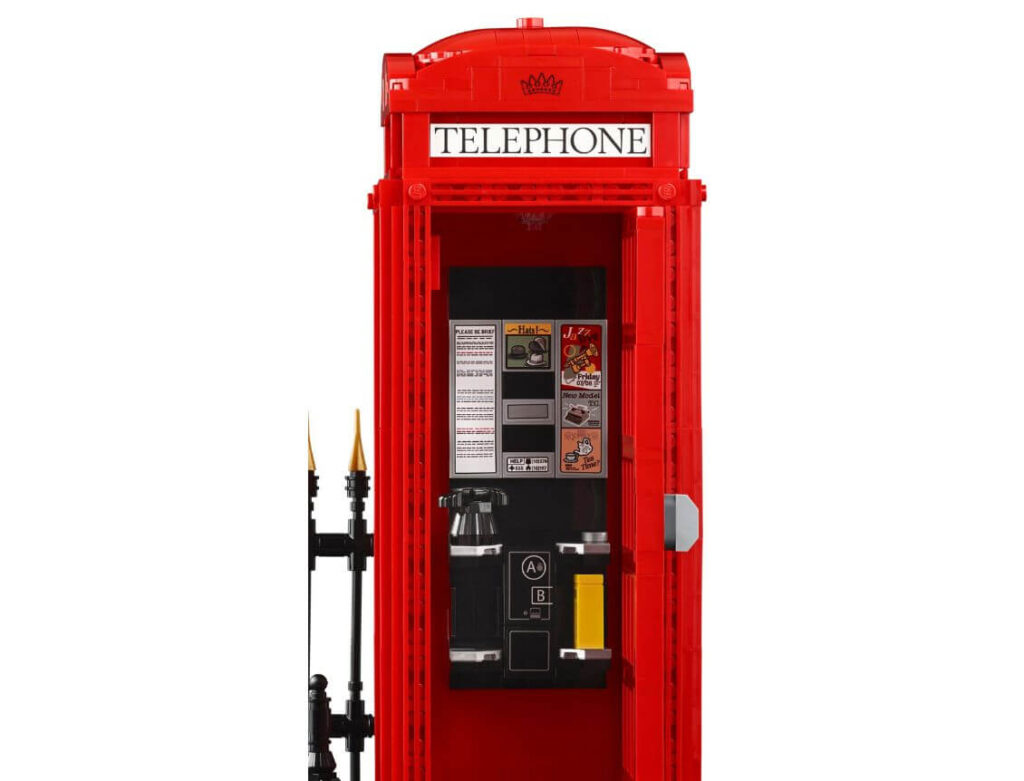 The iconic LEGO Red London Telephone Box