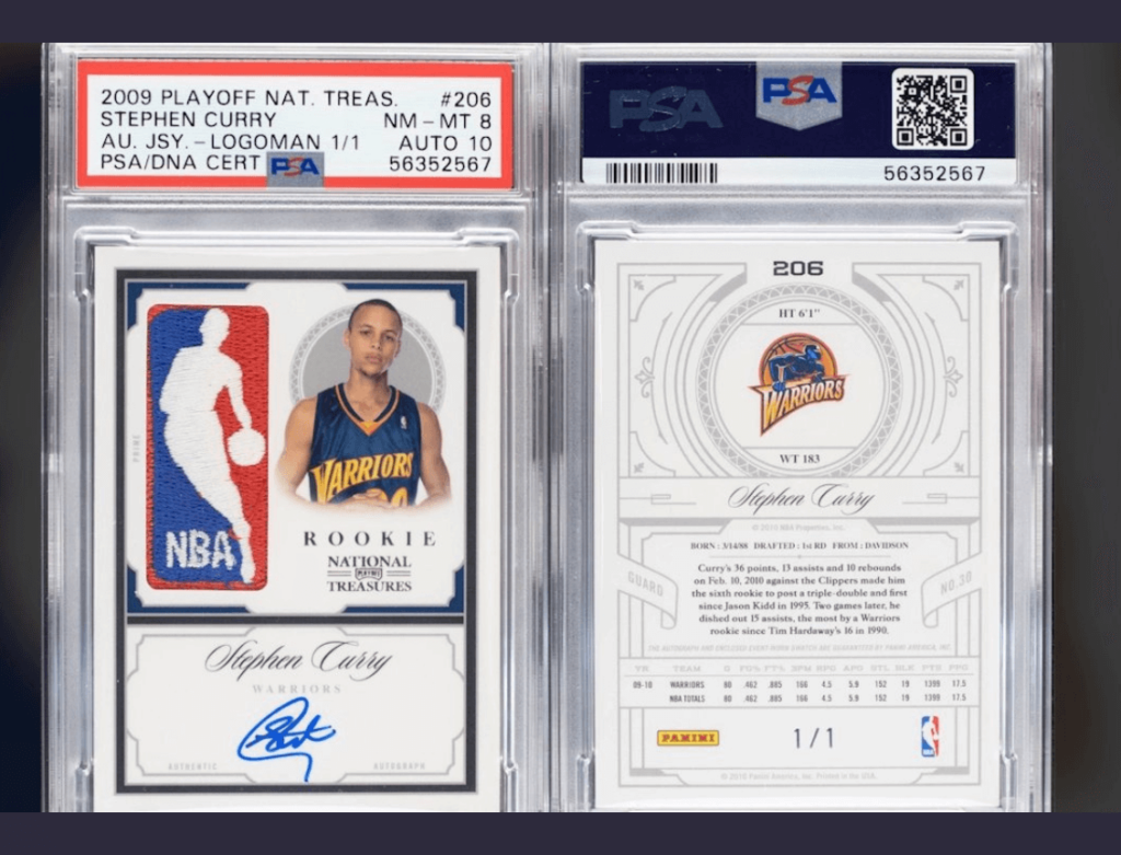 Stephen Curry’s 2009 Logoman Autograph NBA Card